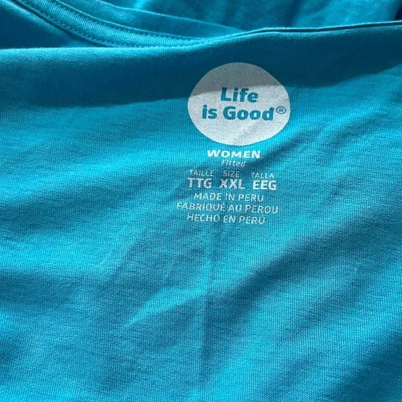 Life Is Good T-shirt Tee Womens V-Neck Size XXL - Picture 7 of 12